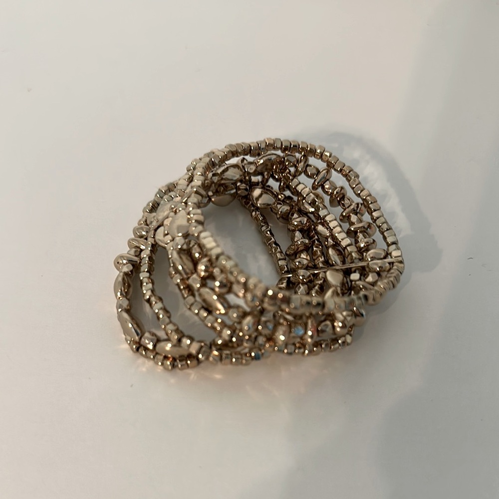 NWT Sole Society Elegant Gold Beaded Stacked Bracelet